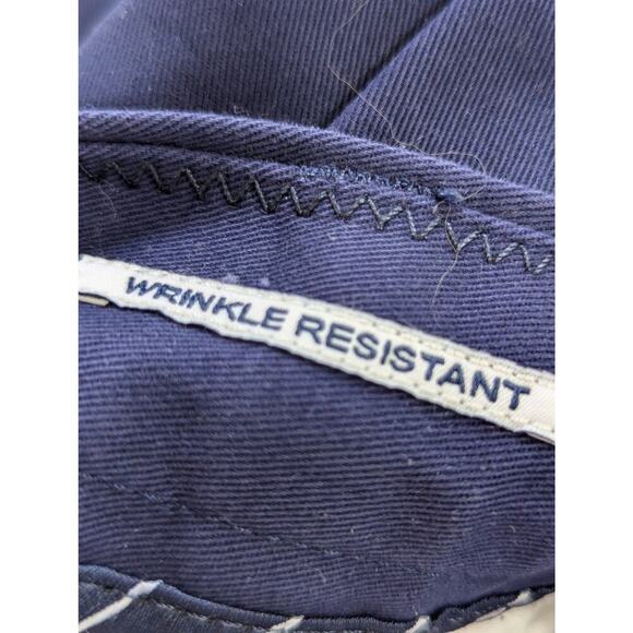 NAUTICA! THE RIGGER NAVY BLUE CHINO, FRONT PLEATS CUFFED PANTS, SLACKS! SZ 36X32 - Picture 9 of 10
